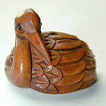 ASTROLOGICAL OJIME BEAD - AQUARIUS HERON